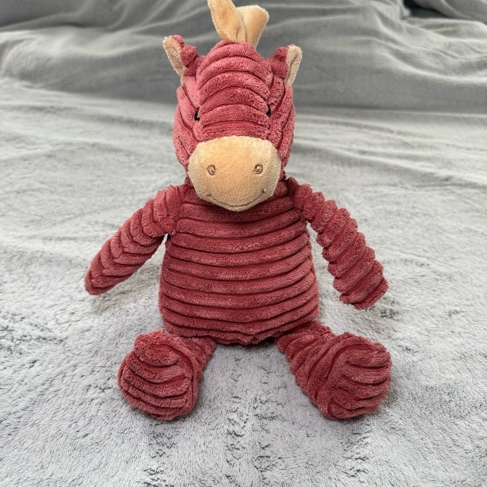 Unipak Kordy Rosy Pink Horse 12" Plush Corduroy Soft Stuffed Animal Toy 2018 EUC
